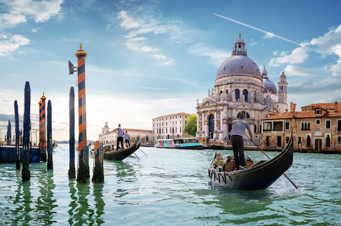 Gondola ride through Venice canals